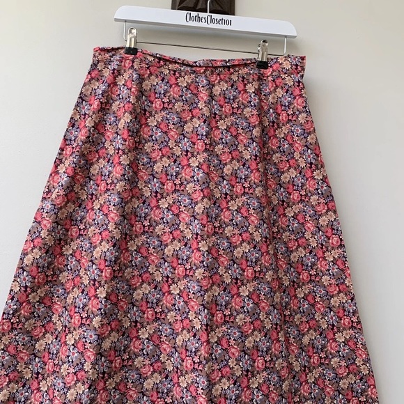 Vintage M&S St Michael Maxi Skirt fits UK 12 Ditzy floral - Picture 8 of 12